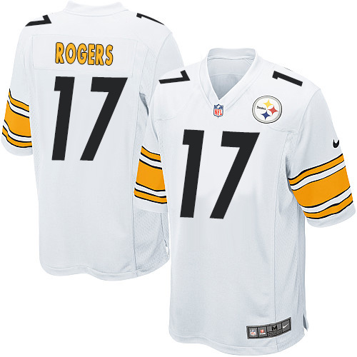 Men's Game Eli Rogers Nike Jersey White Road - #17 NFL Pittsburgh Steelers